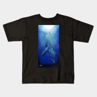 Humpback whales mother and baby Kids T-Shirt